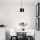 Modern ipari csillár, fekete-fehér, 30 cm átmérő, állítható magasság 110 cm, E27 aljzat max 40 W, stílusos egyszínű dizájn skandináv és kortárs terek számára, IP20 besorolás