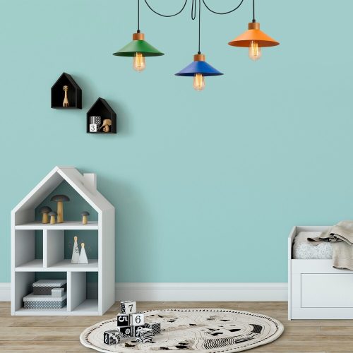 Modern csillár vastesttel és gyertyántalppal, 114 x 24 cm, Magasság: 100 cm | Állítható magasságú, 3 x E27 aljzat, IP20 | Stílusos világítás otthoni és irodai használatra, elegáns, újszerű design