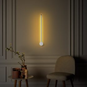   Stílusos fehér fali lámpa, fém ház, 62 x 10 x 7 cm | IP20, SMD LED 8W 3000K | Tökéletes modern lakberendezéshez, elegáns világítási megoldás nappaliba, hálószobába és irodahelyiségekbe