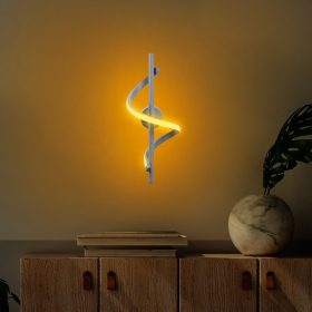   Stílusos szürke fali lámpa, fém ház, 16 x 41 x 25 cm | IP20, SMD LED 11W 3000K | Tökéletes modern lakberendezéshez, nappali és hálószoba világításhoz, tartós fém alaplap a hosszú távú használatra