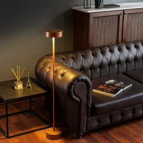   Stílusos réz állólámpa, 111 cm magasság, 16 cm átmérő | Fém test és talp, 5W LED 3000K | 8 órás akkumulátor-élettartam, be-/kikapcsoló | Tökéletes modern nappalikba és hálószobákba, elegáns design