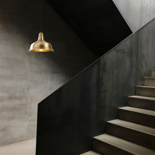 Elegáns arany csillár, 32 x 32 cm, magasság 120 cm | Tartós vastest, E27 Socket Max 40W | Stílusos skandináv dizájn, tökéletes az elbűvölő otthoni dekorációhoz | 90 cm kábelhossz, IP20 besorolás