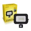 LED reflektor , 10W , 900 lm , slim, mozgásérzékelős , fekete , természetes fehér , IP65 , Asalite