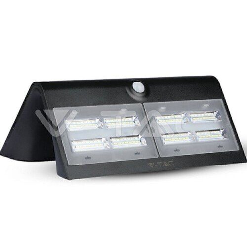 Lámpatest , 7W , 800 lumen , napelemes , mozgásérzékelős , fali, IP65