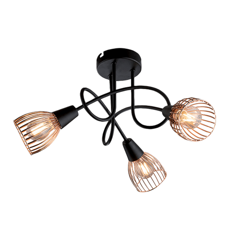 AMBIX SPOT 3XE14 FEKETE/RÉZ