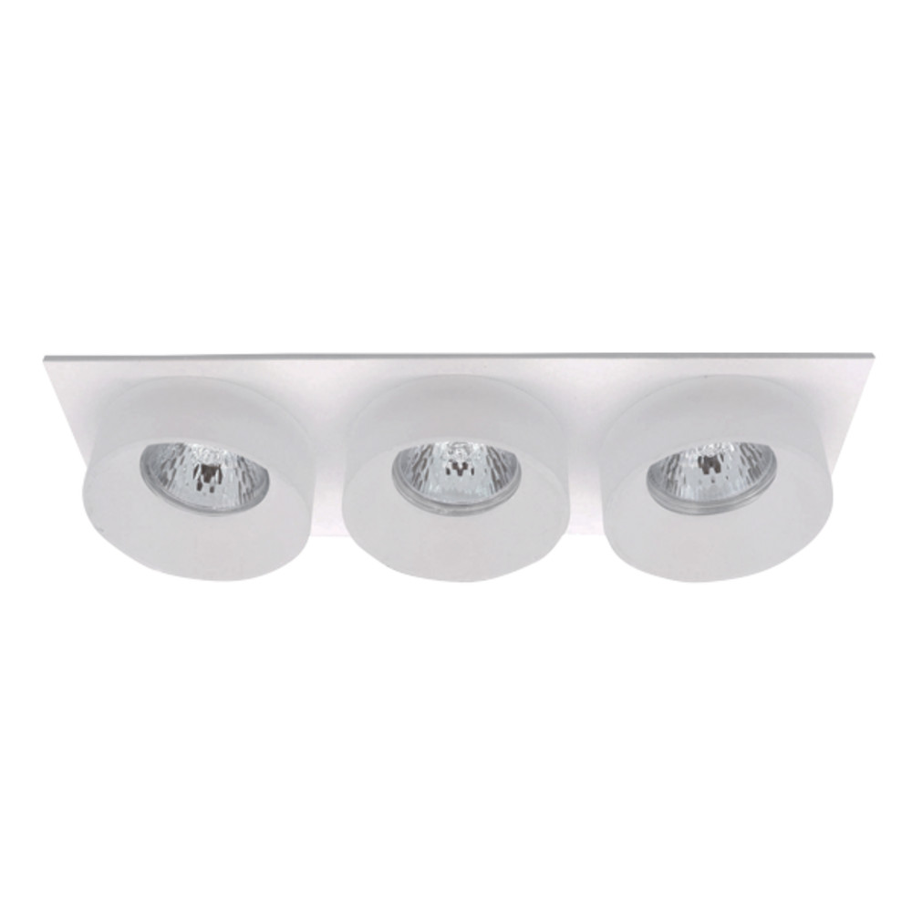SA-045/3 SPOT LÁMPATEST 3XGU5.3 NÉGYZET FEHÉR/FEHÉR