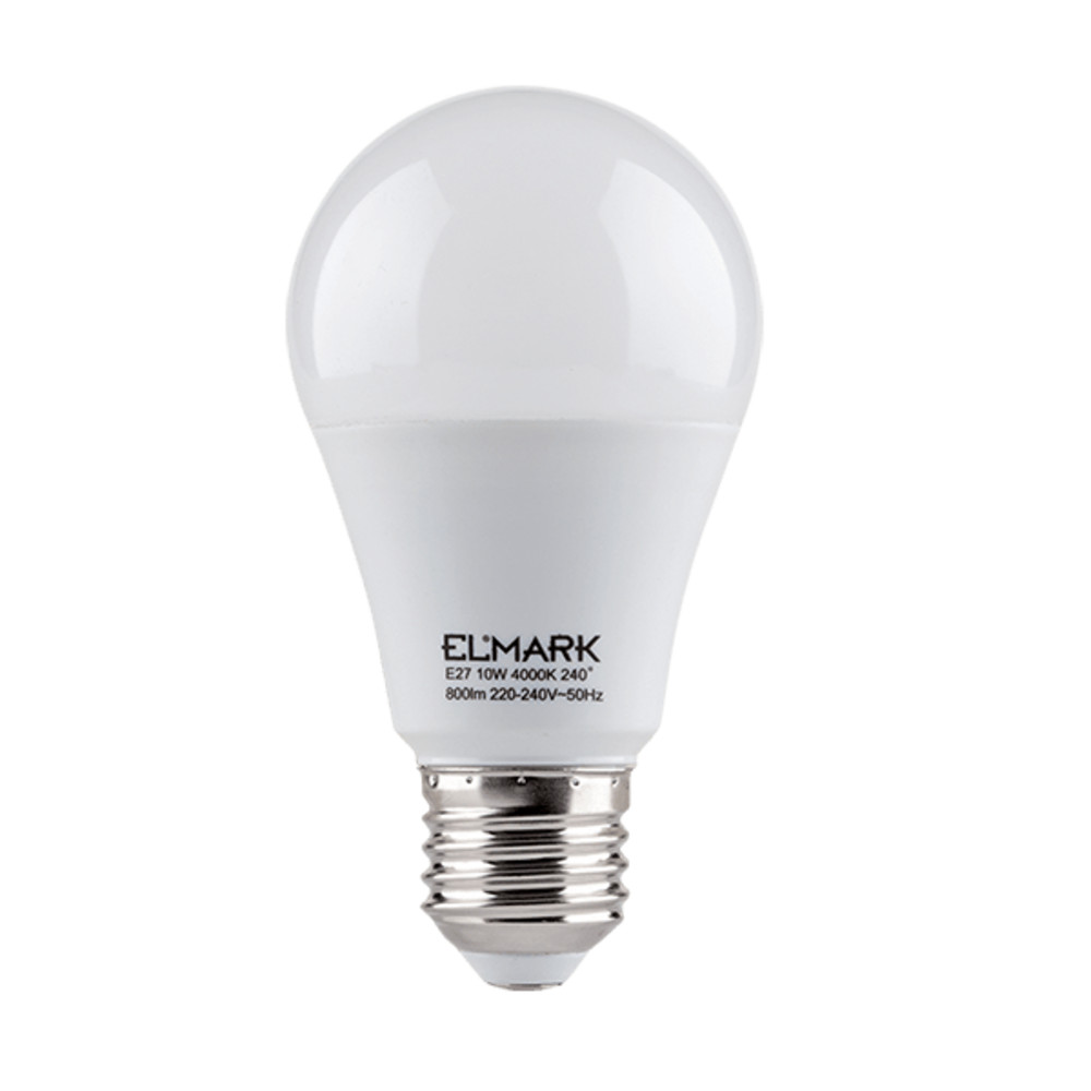LED IZZÓ KÖRTE A60 SMD2835 10W E27 230V MELEG FEHÉR