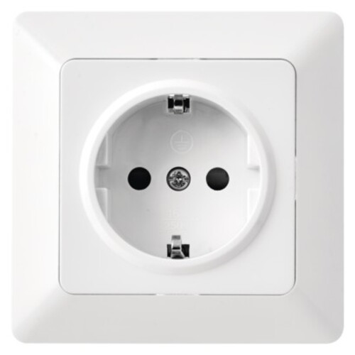EMOS Csatlakozó aljzat SCHUKO, 250V, fehér (fényes), IP20, A6002.0