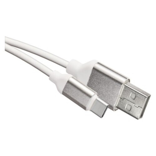 Töltő- és adatkábel USB-A 2.0, USB-C 2.0, 1 m, fehér, EMOS, SM7025W