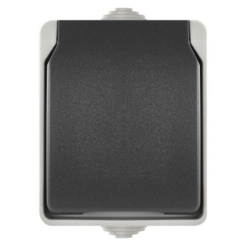 EMOS Fali aljzat IP44 SCHUKO, 250V, szürke, fekete, A1396