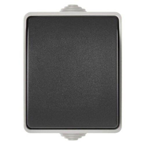 EMOS Kapcsoló 250 v/10 ax IP54 C.1.6, 250V, szürke, fekete, A1398