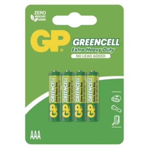 GP Greencell elem AAA 4db/bliszter, 1,5V, B1211