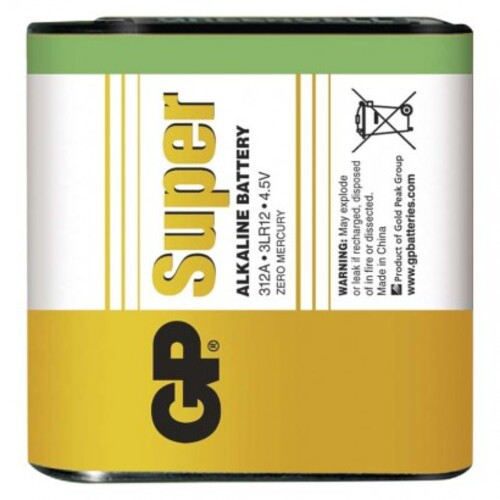 GP Super Alkáli elem 4.5V lapos 1db/fólia, 4,5V, B1360