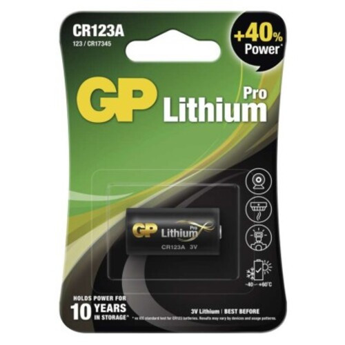 GP Ultra Plus CR123A lítium-akkumulátor, 1 db, 3V, B1501