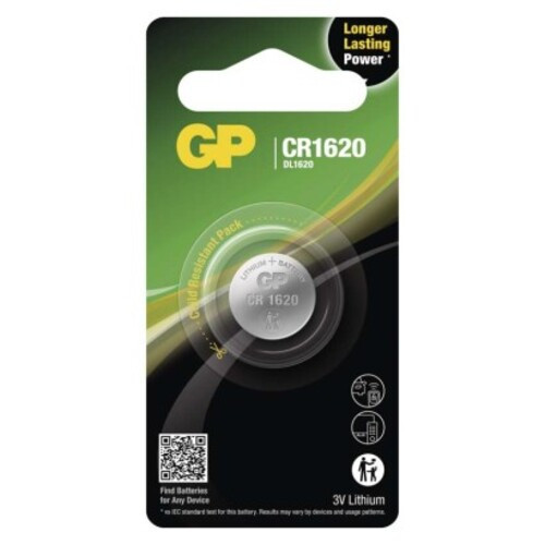 GP Ultra plus Lítium gombelem CR1620 1db/bliszter, 3V, B15701