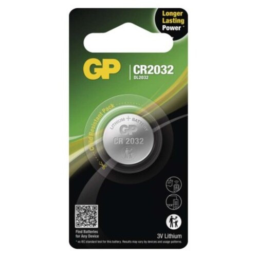GP Ultra plus Lítium gombelem CR2032 1db/bliszter, 3V, B15322