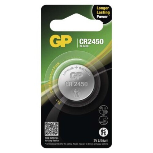 GP Ultra plus Lítium gombelem CR2450 1db/bliszter, 3V, B15851