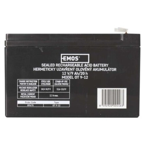 EMOS Ólomakkumulátor 12V 9Ah, B9675