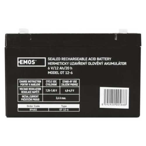 EMOS Ólomakkumulátor 6V 12Ah, B9682