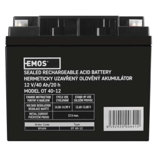 EMOS Ólomakkumulátor 12V 40Ah, B9684