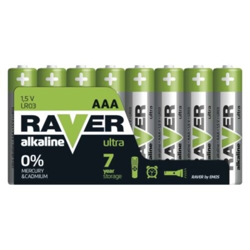 RAVER Alkáli Elem LR03 (AAA) 8DB/BLISZTER, 1,5V, B79118