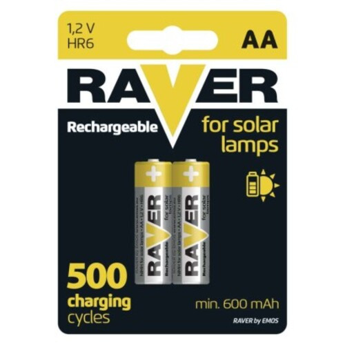 RAVER SOLAR NiMH akkumulátor HR6 (AA) 2db/bliszter, 1,2V, B7426