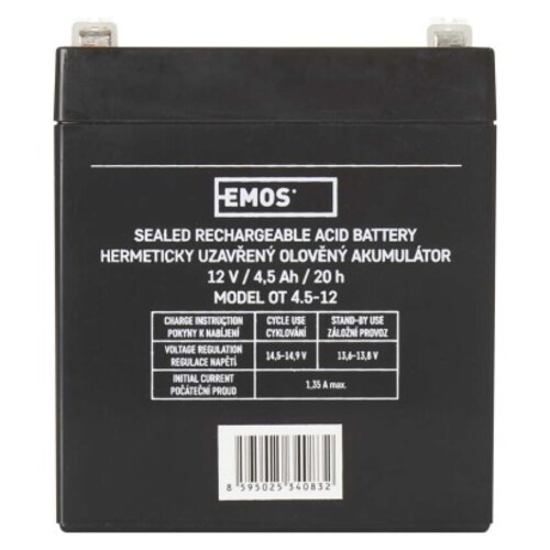 EMOS Ólomakkumulátor 12V 4.5Ah, B9653