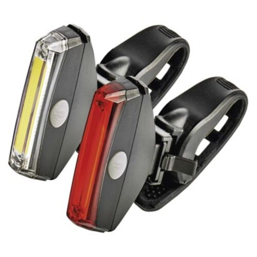 EMOS COB LED Kerékpárlámpa szett 22 lm, fekete, IP43, P3922