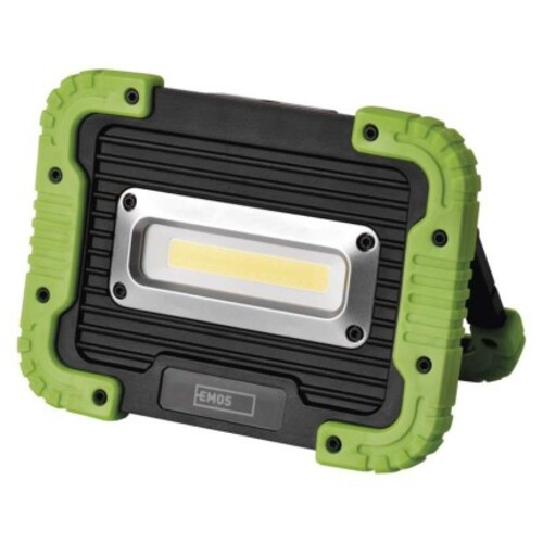 EMOS Akkumulátoros COB LED lámpa 5W 600lm, fekete, zöld, IP44, P4534