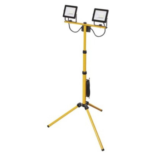 EMOS Hobby Slim LED reflektor 2x 20.5W + háromlábú állvány, 4000K, 1600, 220–240V, CRI> 80, fekete, sárga, Természetes fehér, IP65, ZS2221.2