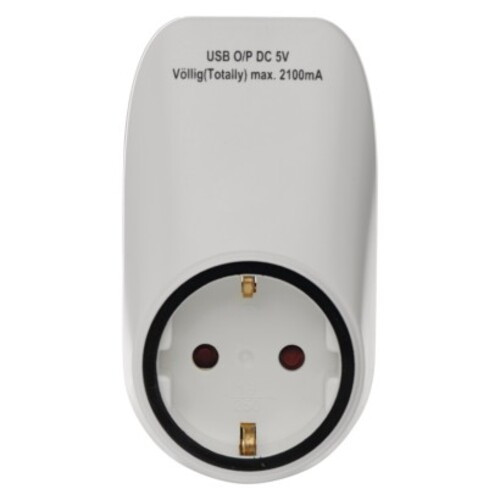 EMOS Aljzat 2xUSB SCHUKO, fehér, IP20, P0072