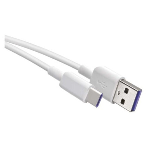 Töltő- és adatkábel USB-A 2.0, USB-C 2.0, 1,5 m, fehér, EMOS, SM7026