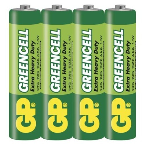 GP Greencell elem AAA 4db/fólia, 1,5V, B12104