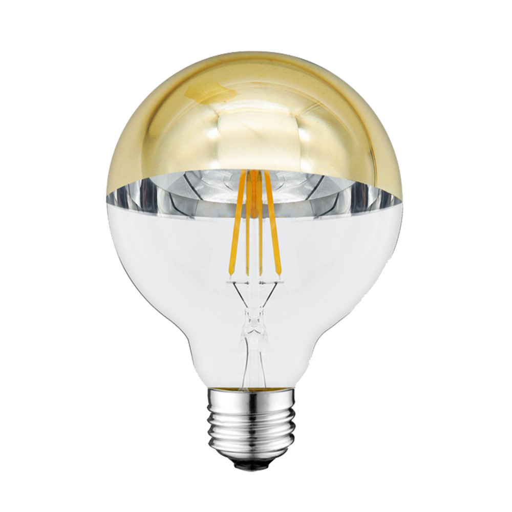 LED izzó G95 E27 galvanizált aranyüveg, 7W, 2700K, meleg fehér, 800 lm, Optonica, 1890
