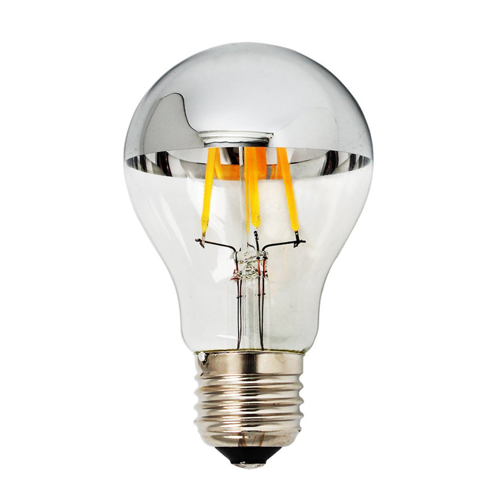 LED izzó a60 E27 félig ezüst üveg, 7W, 2700K, meleg fehér, 800 lm, Optonica, 1880
