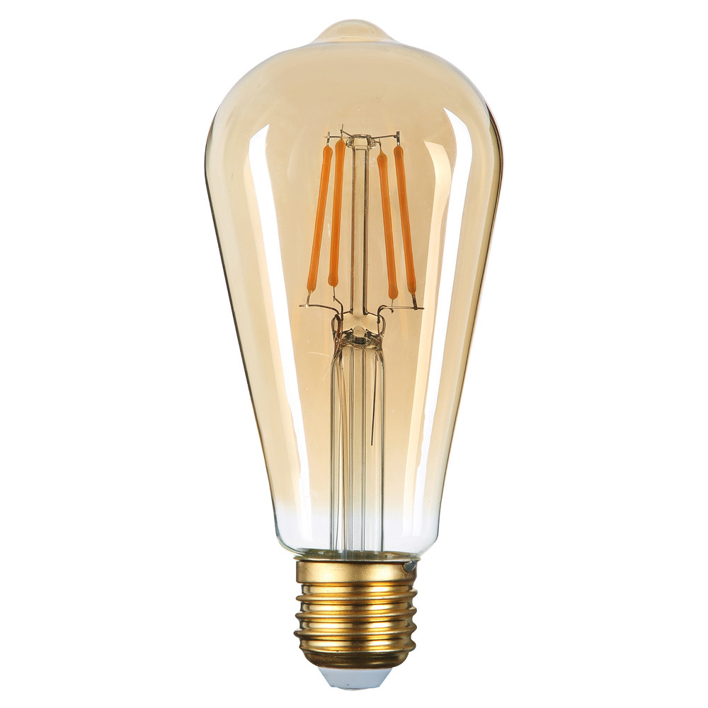 LED gyertya st64 arany üveg, 6W, 2500K, meleg fehér, E27, 540 lm, Optonica, 1306