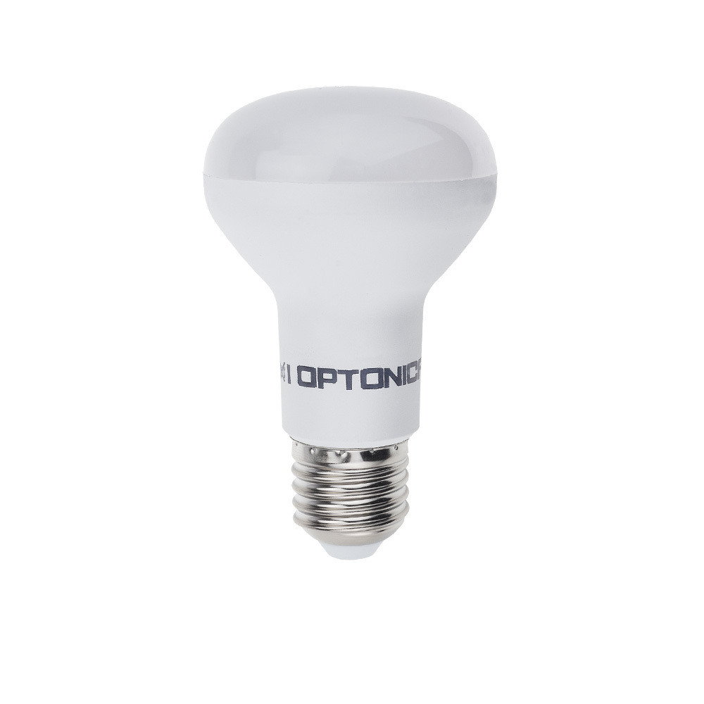 LED izzó E27 r63, 6W, 6000K, hideg fehér, 480 lm, fehér, Optonica, 1876