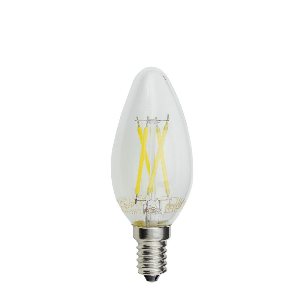 LED izzószálas gyertyaizzó c35 E14, szabályozható fényerővel, 4W, 4000K, természetes fehér, dimmelhető, 400 lm, Optonica, 1469