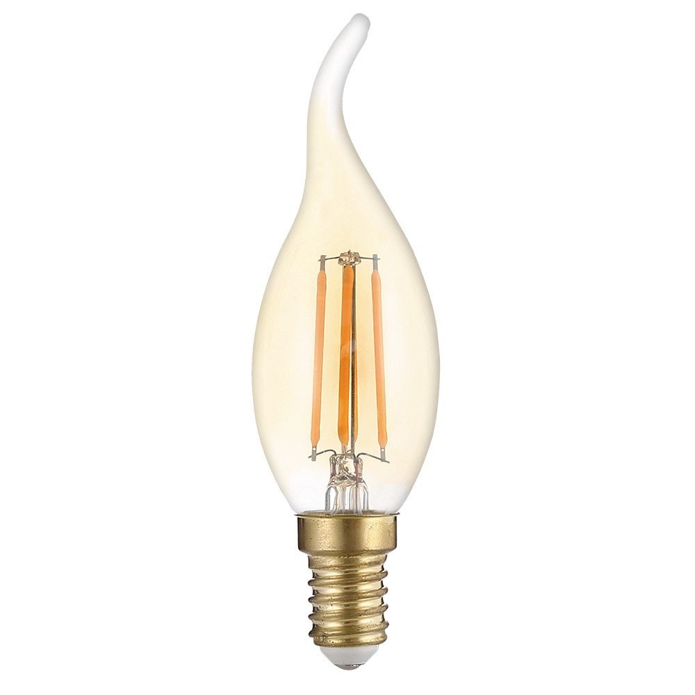 LED izzószálas gyertyaizzó c35t E14 aranyozott üveg fényerőszabályozható, 4W, 2700K, meleg fehér, dimmelhető, 400 lm, Optonica, 1416