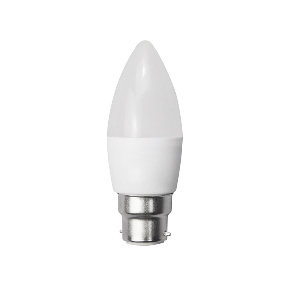 LED gyertya c35 B22 szabályozható, 6W, 2700K, meleg fehér, dimmelhető, 480 lm, fehér, Optonica, 1953