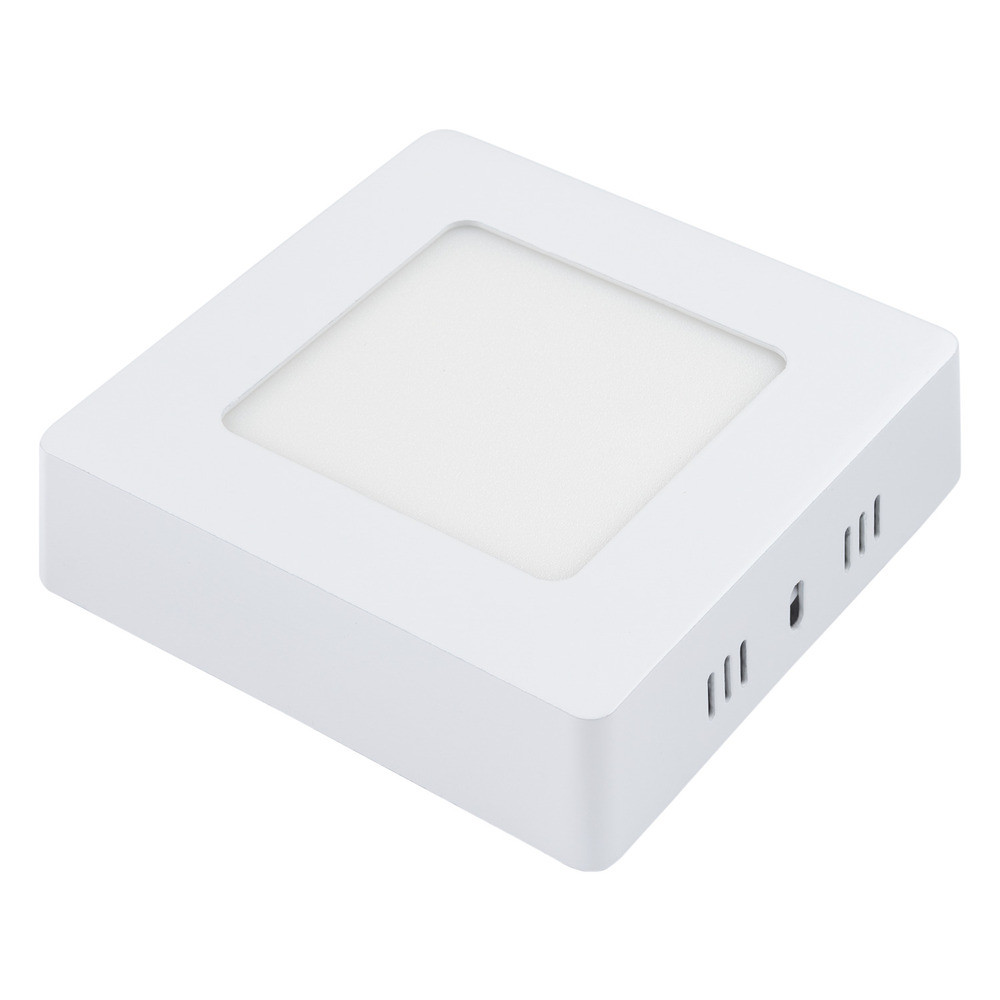 LED felületre szerelhető panel, négyzet alakú, 6W, 6000K, hideg fehér, 480 lm, Optonica, 2237