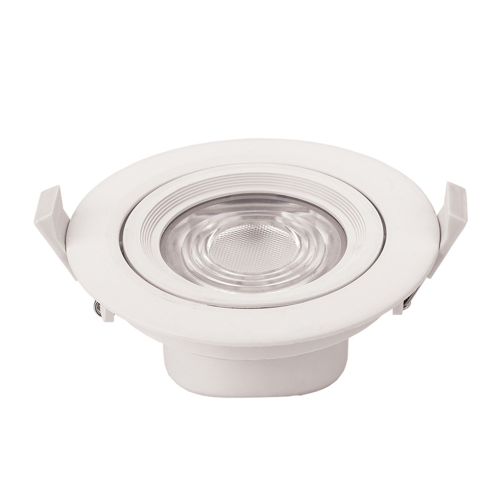 LED cob mélysugárzó, kerek, forgatható, 10W, 2700K, meleg fehér, 750 lm, fehér, Optonica, 3292