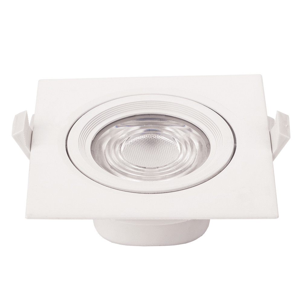 LED cob mélysugárzó, négyzet alakú, forgatható, 10W, 6000K, hideg fehér, 750 lm, fehér, Optonica, 3293