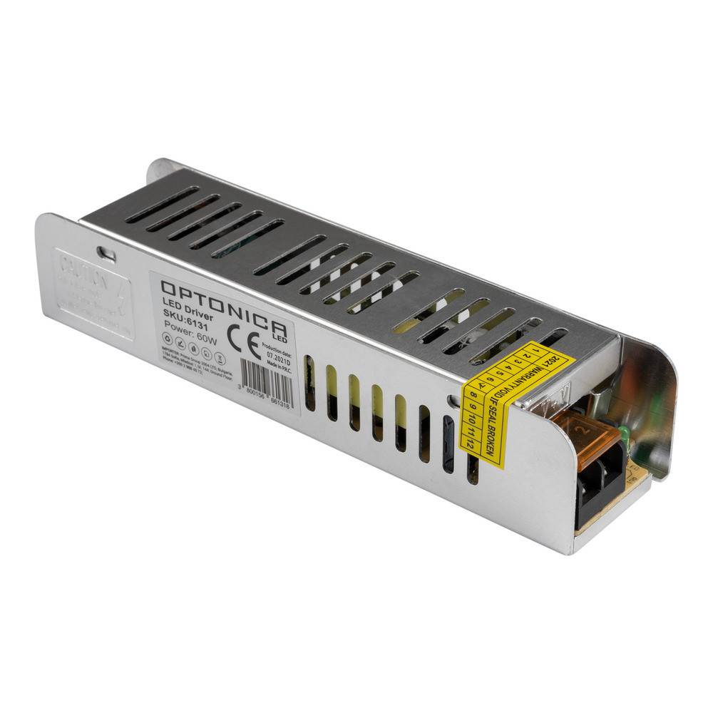 LED szalag vékony tápegység, 60W, Optonica, 6131