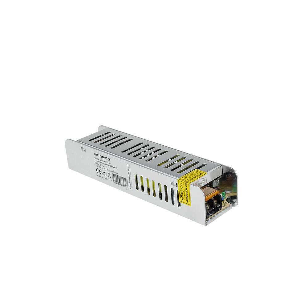 LED szalag vékony tápegység fémből, 60W, Optonica, 6161