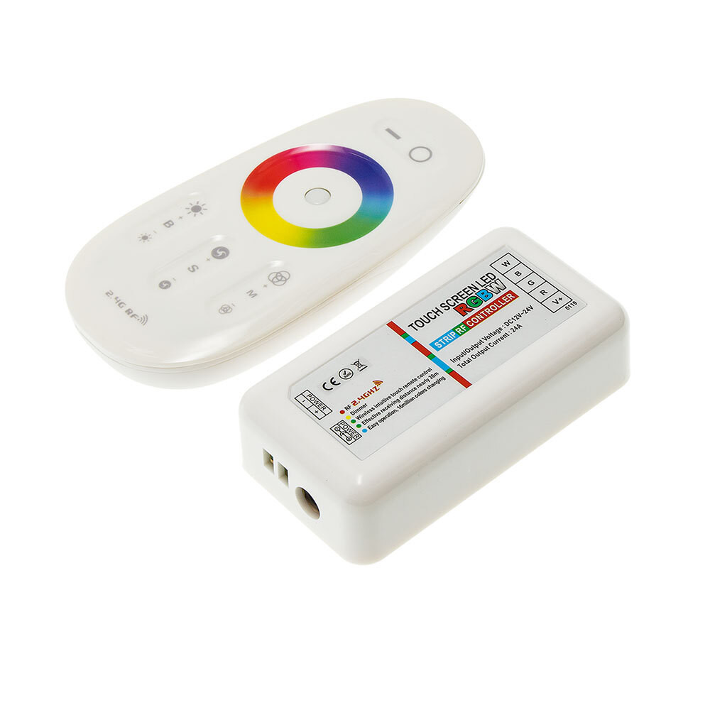 LED szalag mini érintőképernyős távirányító RGBW fehér, Optonica, 6329