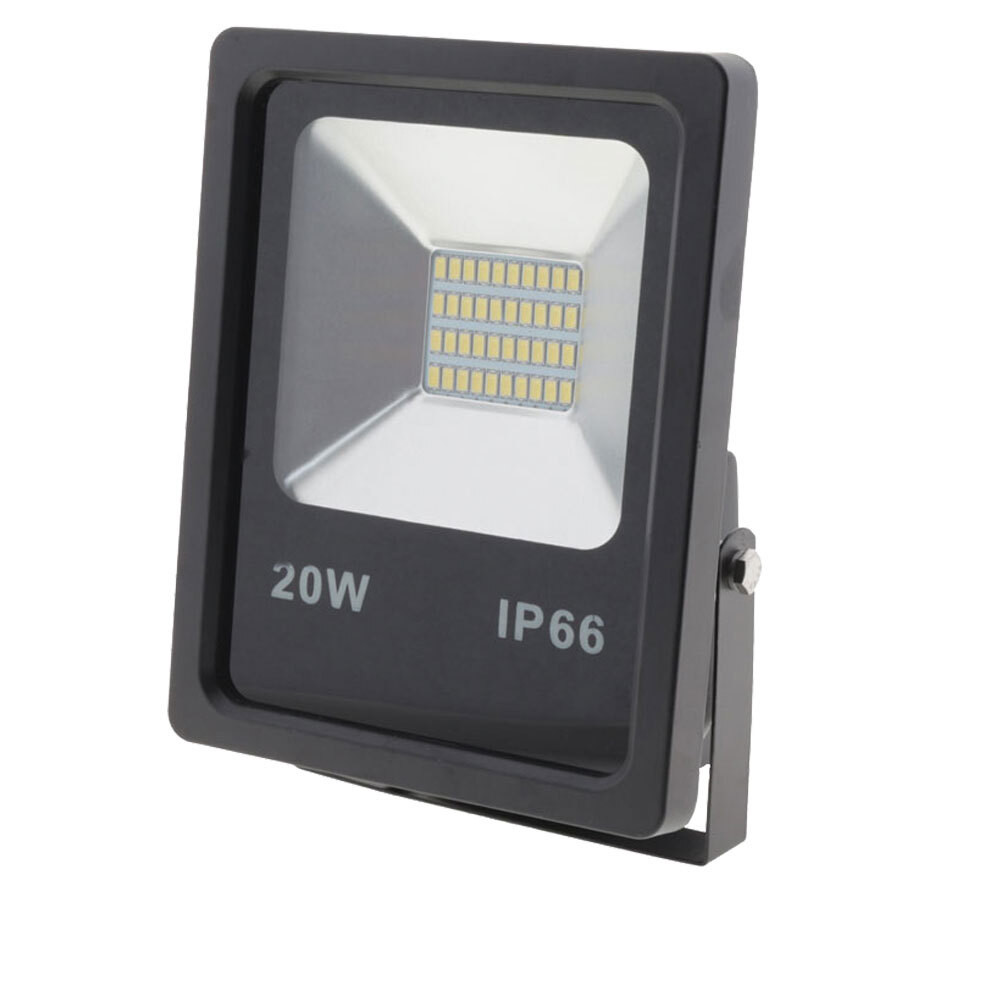 LED reflektor smd, 20W, 4500K, természetes fehér, 1600 lm, fekete, IP66, Optonica, 5435
