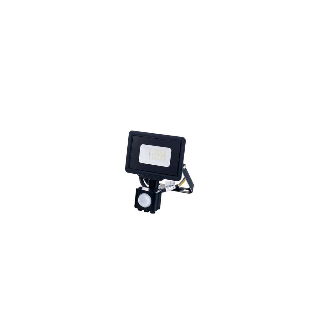LED smd reflektor, fekete, city line, pir érzékelővel, 10W, 2700K, meleg fehér, 800 lm, IP65, Optonica, 5943