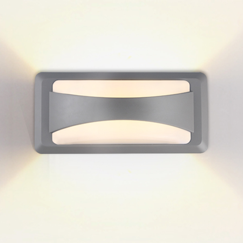 LED fali lámpa szürke IP65, 12W, 4200K, természetes fehér, 550 lm, Optonica, 7527