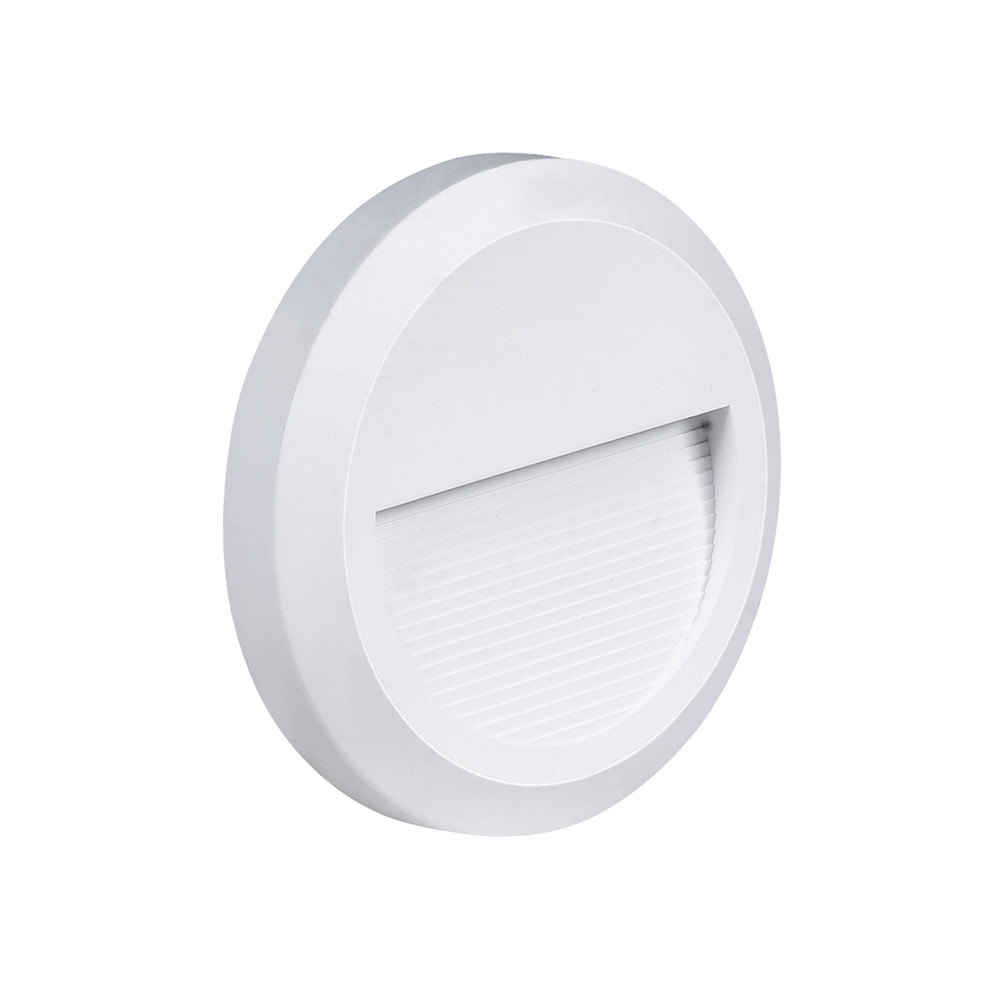 LED lépcsőlámpa kerek fehér, 2W, 4200K, természetes fehér, 80 lm, IP65, Optonica, 7506